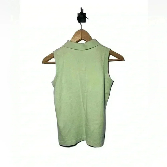 Lauren Ralph Lauren Top Womens PS Petite Small Mint Sleeveless RL Logo Embroider - Picture 2 of 7